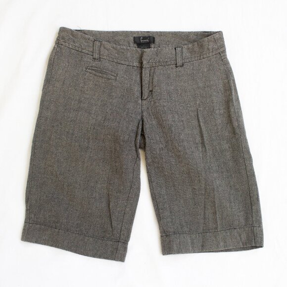 Frenchi Bermuda Shorts - Black and White Chevron - Picture 1 of 5